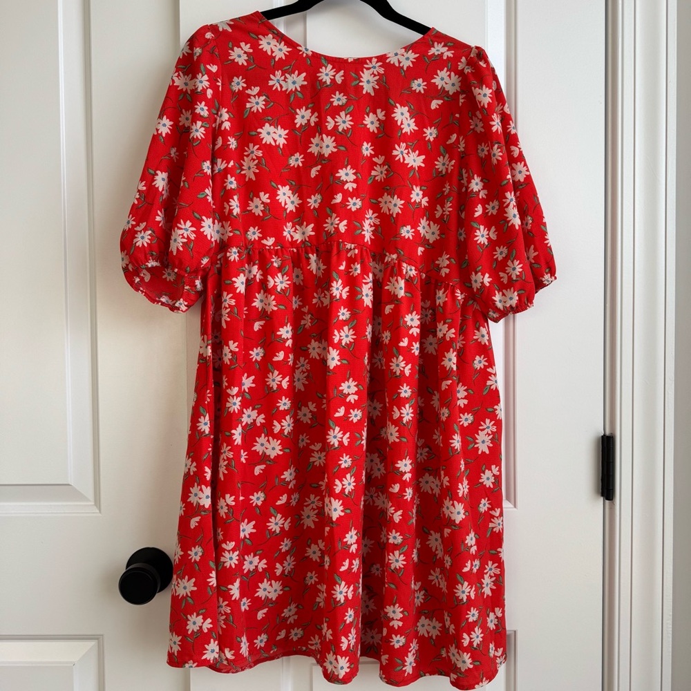 ASOS DESIGN Maternity Floral Smock Dress Puff Sleeve - US 10